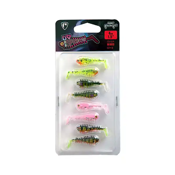 Fox Rage Micro Spikey Fry UV Mixed Colour Pack 8pcs Betaalbaar