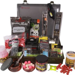 Adventure Carp Box, boordevol end-tackle van bekende A-merken! Gecertificeerd