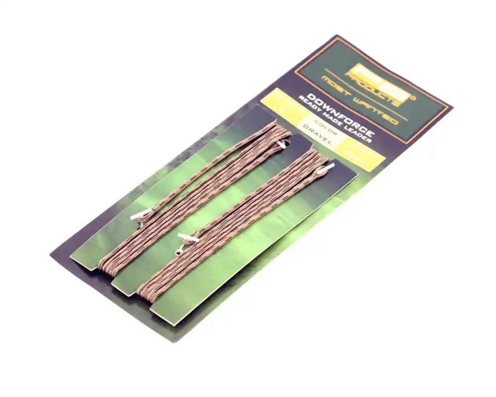 Voordeelprijs PB Products Downforce Ready Made Leader 90cm (2 stuks) Gravel