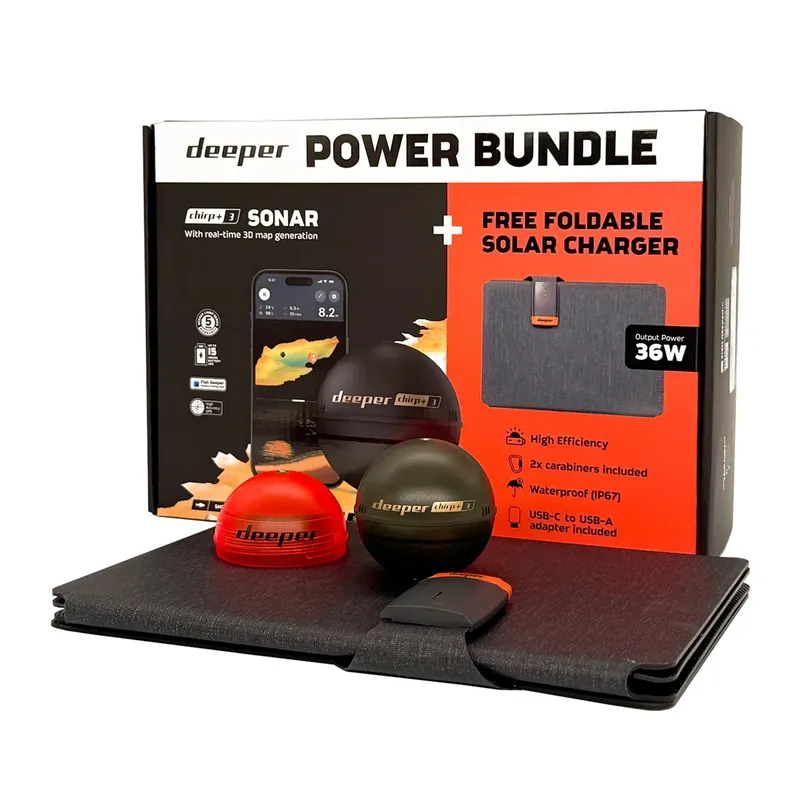 Deeper Power Bundle Fishfinder/Dieptemeter (Incl. Opvouwbaar Zonnepaneel) Exclusieve Aanbieding