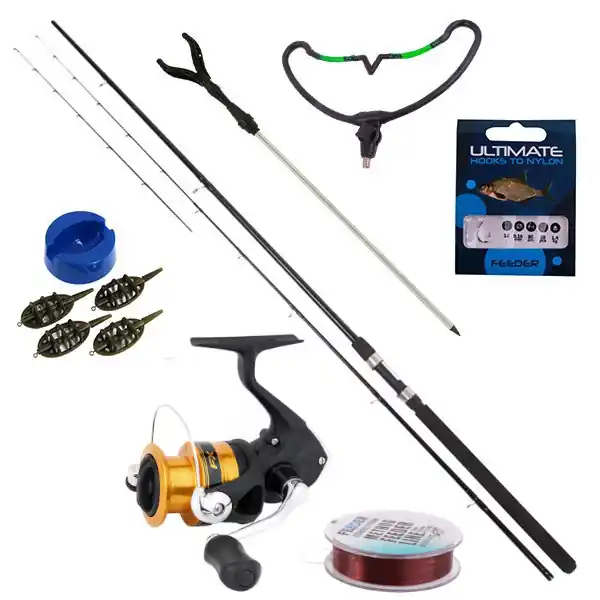Allround Method Feeder Set met Ultimate hengel, Shimano molen én accessoires! Alleen Vandaag