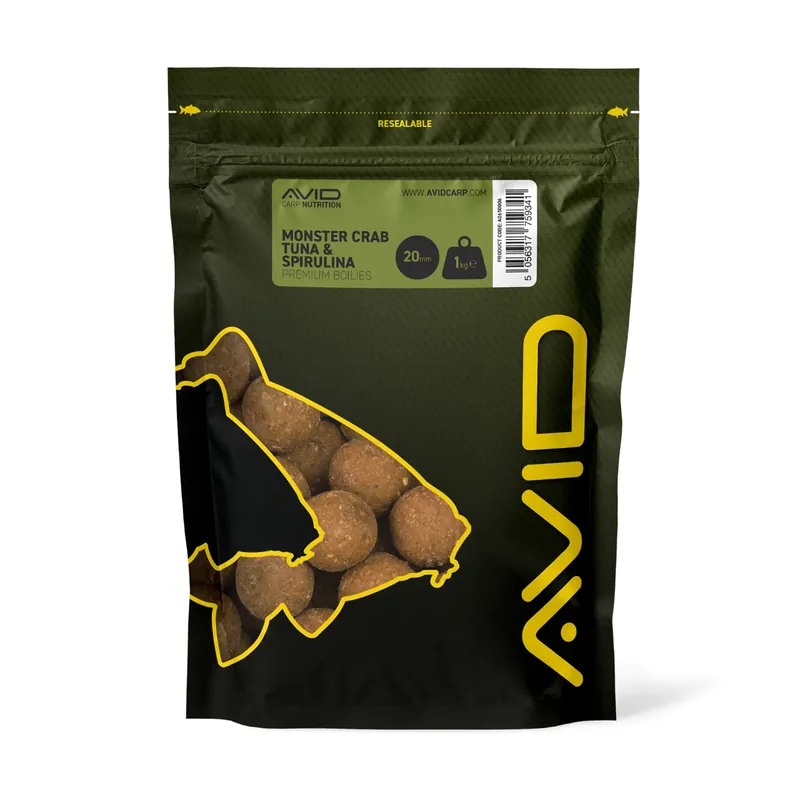 Avid Monster Crab-Tuna & Spirulina Boilies (1kg) 20mm Dagaanbieding