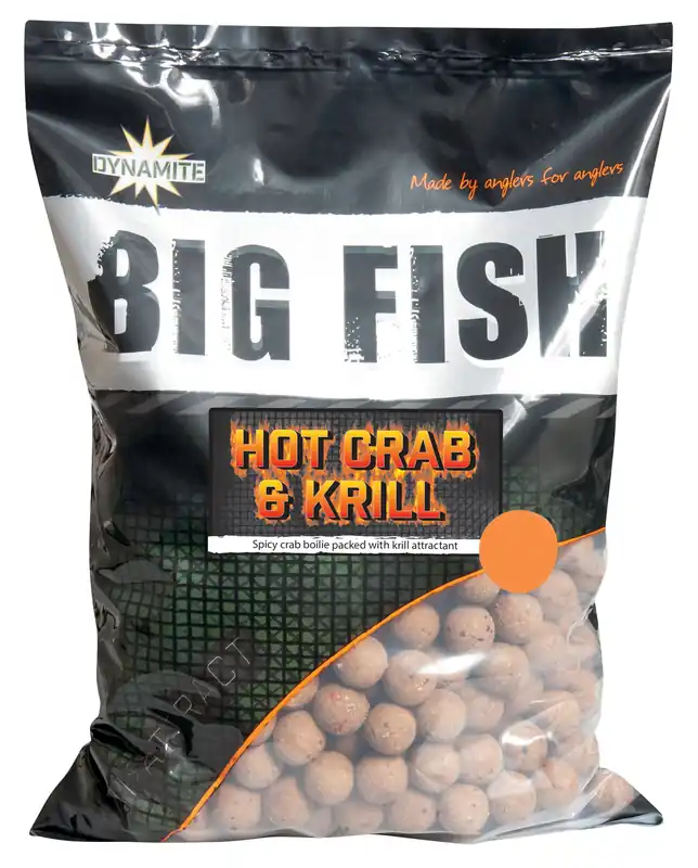 Alleen Vandaag Dynamite Baits Hot Crab & Krill Boilies (1.8kg) 15mm