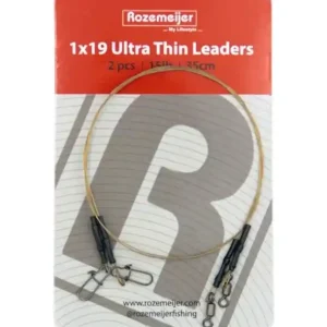 Rechtstreeks Van De Fabrikant Rozemeijer 1x19 Ultra Thin Leaders 35cm (2 Stuks) 15lb