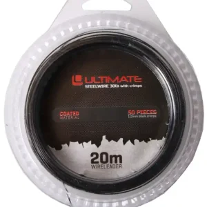 Ultimate Gecoat Staal & Crimps 25lbs (20m/50 crimps) Favoriet