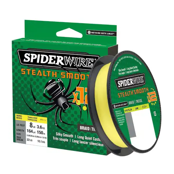 Spiderwire Stealth Smooth 12 Braid Hi-Vis Yellow 150m 0.07mm Korting
