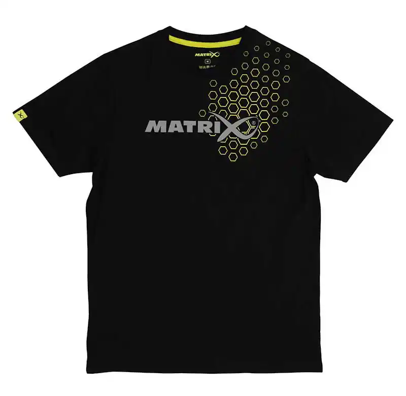 Hete Deal Matrix Hex Print T-Shirt Black L