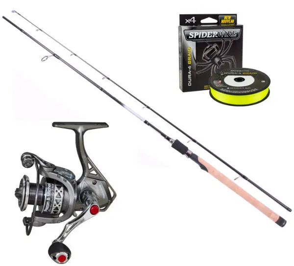 Op = Op Pezon & Michel Redoutable Spin Set inclusief Spiderwire Braid