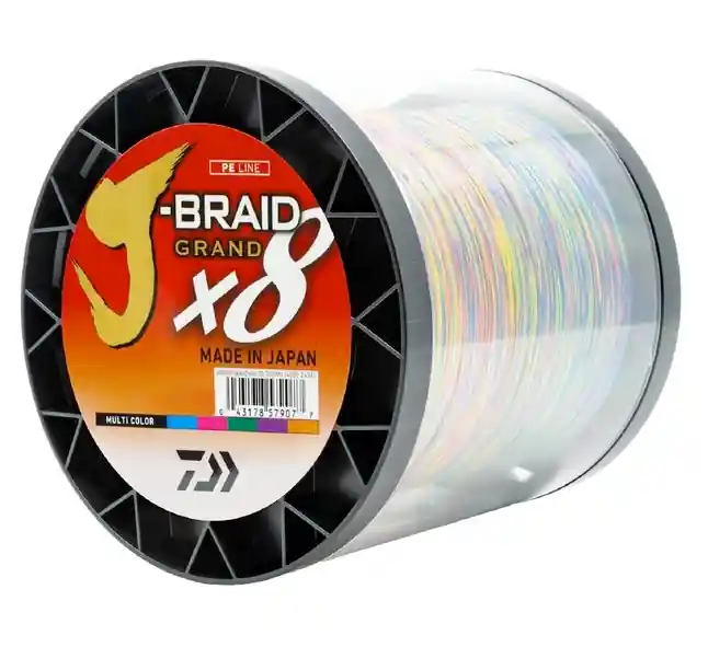Daiwa J-Braid Grand X8 Gevlochten Lijn Multi Colour 1500m 0.10mm (7kg) Nieuw