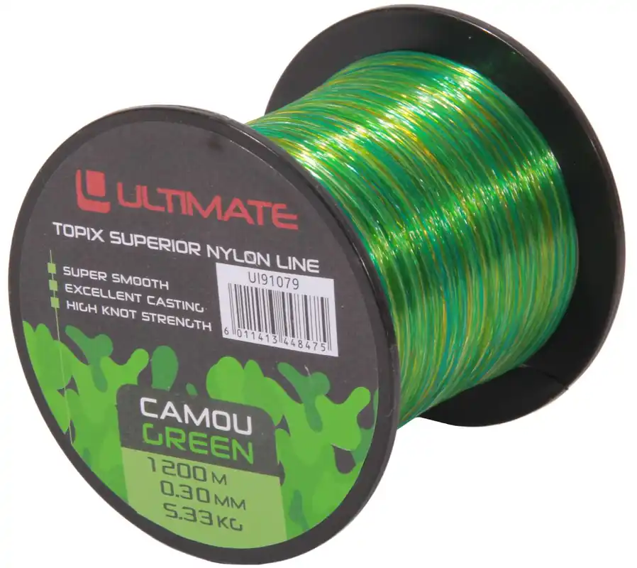 Ultimate Topix Nylon Camou, 1200m 0.33 mm Direct Beschikbaar