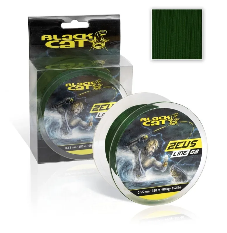 Weekendaanbieding Black Cat Zeus Line G2 Groen Gevlochten Lijn (400m) 0.55mm / 69kg