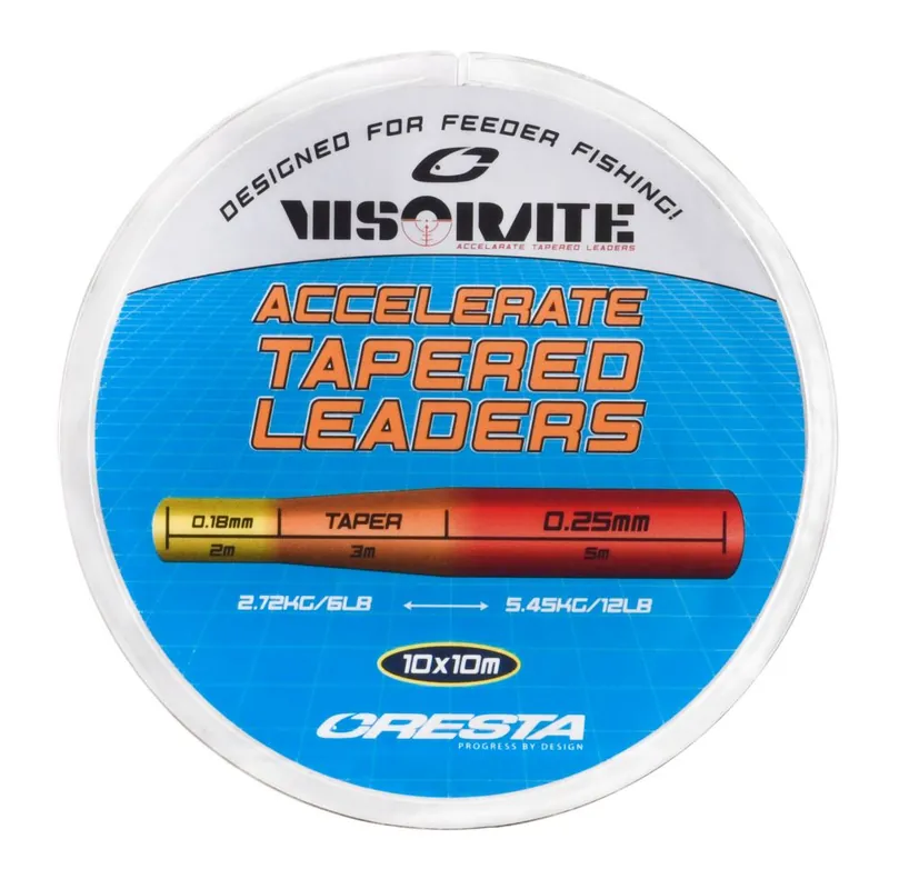 Speciale Aanbieding Cresta Visorate Accelerate Tapered Leader 0,18-0,25mm (10m)