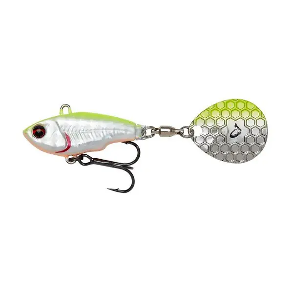 Savage Gear Fat Tail Spin 6.5cm 12.5 gram Silver Lemon Koop Vandaag