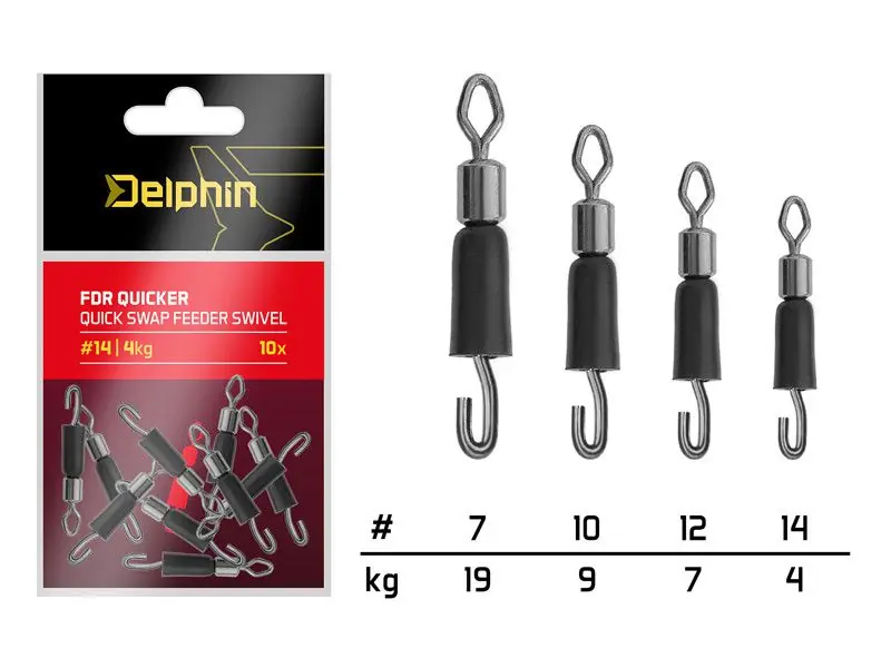 Aanbieding Delphin FDR Quicker Quick Swap Feeder Swivel #14