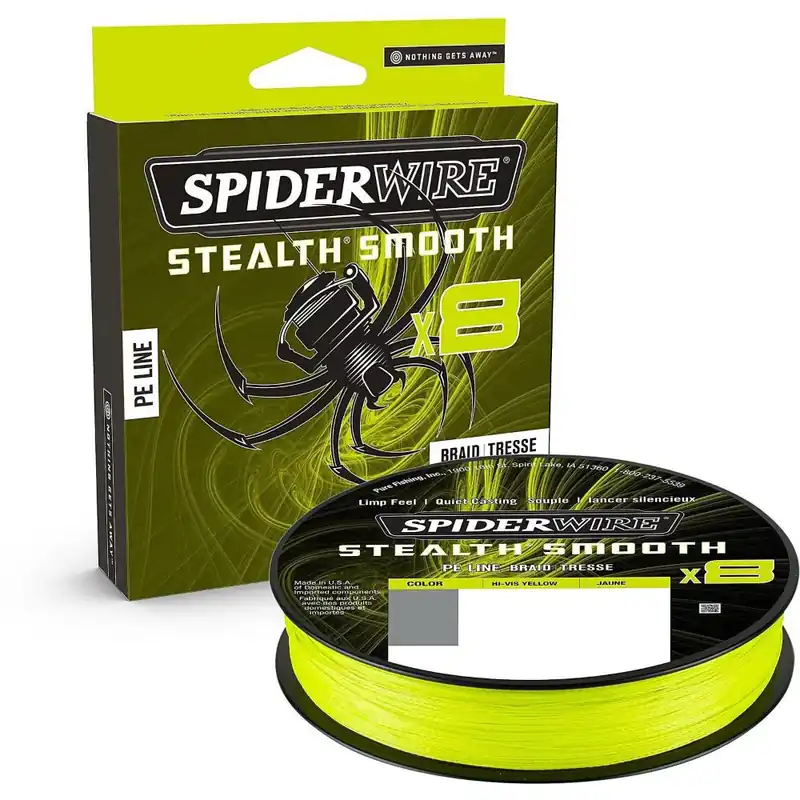 Lage Prijs Spiderwire Stealth Smooth Yellow Gevlochten 0.19mm