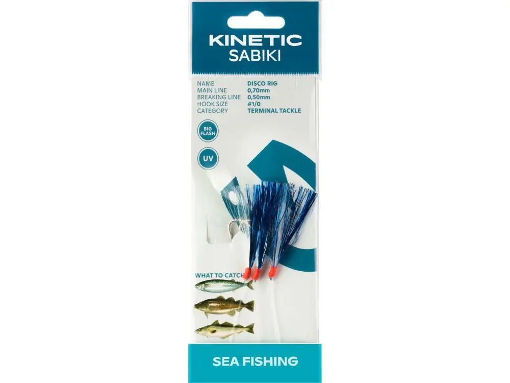 Exclusieve Aanbieding Kinetic Sabiki Disco #1/0 Blue/ White Flash