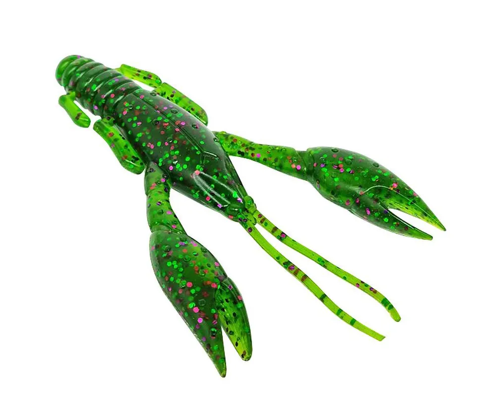 Gratis Retour Seika Krawallo Craw green pumpkin purple/ green flake 75 mm