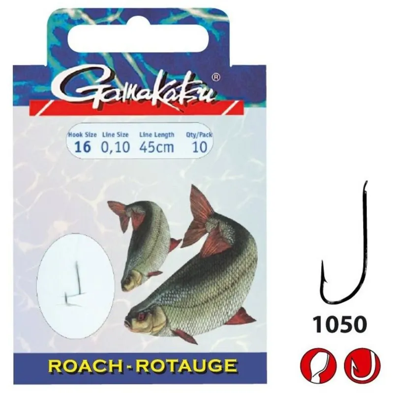 Gratis Retour Gamakatsu Roach onderlijnen haak 12/ 0,14 mm 45 cm