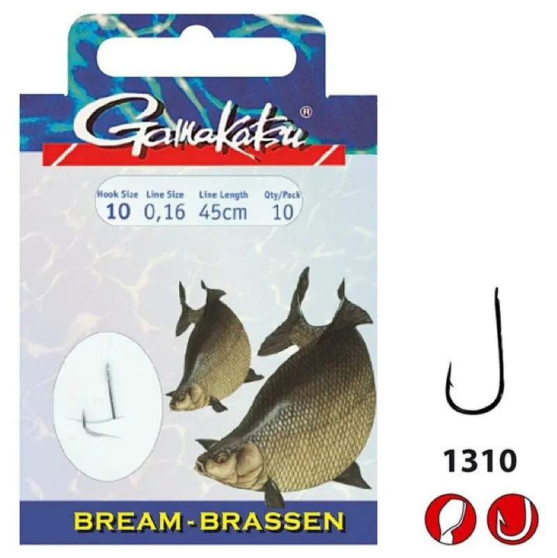 Speciale Aanbieding Gamakatsu Bream onderlijnen Haak 16/ 0,10 mm 45 cm