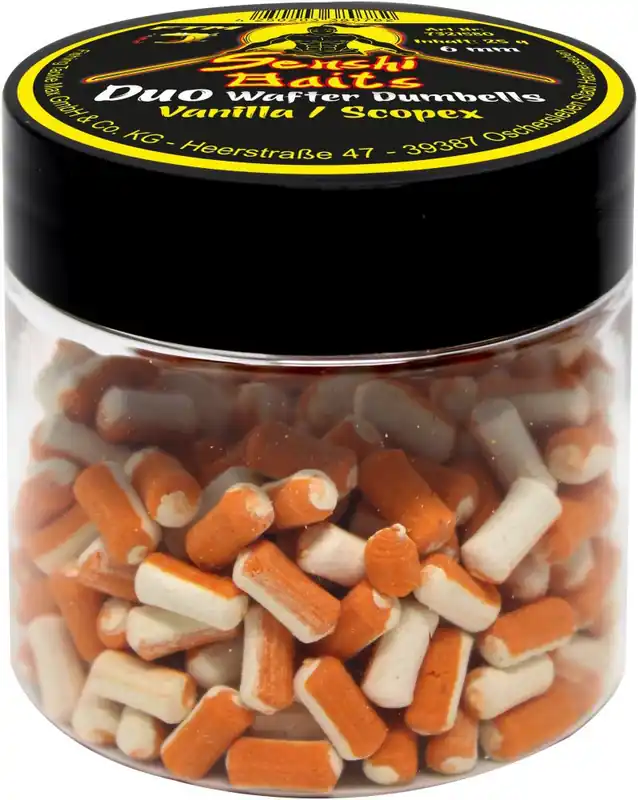 Finale Uitverkoop Senshi baits Duo Wafter Dumbells Vanille/ Scopex 6 mm