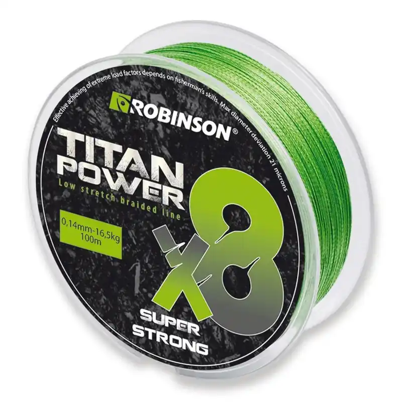 Robinson Titan Power X8 gevlochten lijn 0,16 mm Flitsaanbieding