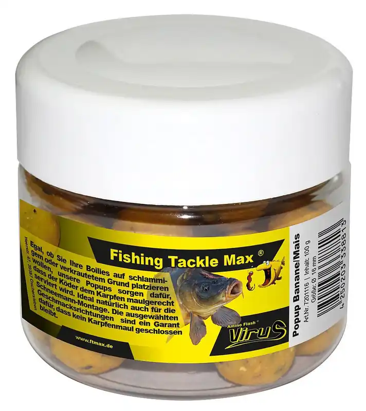 Seizoensaanbieding FTM Banaan/ Mais Pop up boilies 16 mm