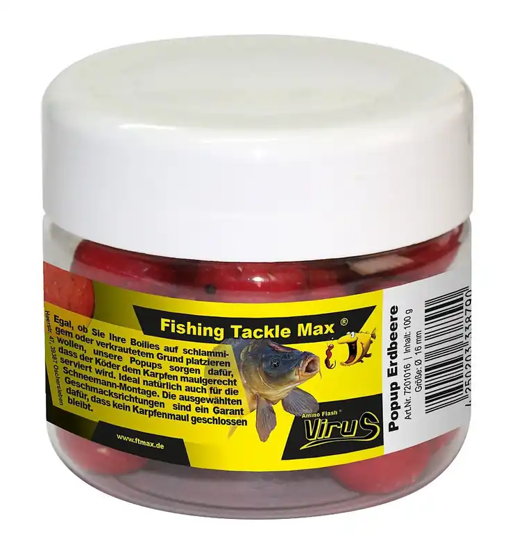 FTM Aardbei Pop up boilies 20 mm Bestseller