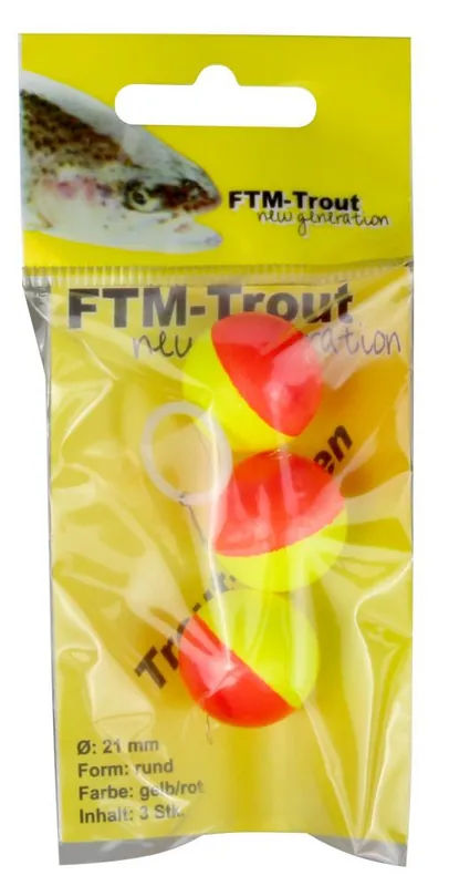 FTM New Generation Trout Pilots Geel/ Rood Rond 21 mm Bestseller