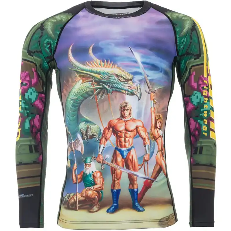 Hoge Kwaliteit Tatami Fightwear x Sega Golden BJJ Rashguard met lange mouwen S