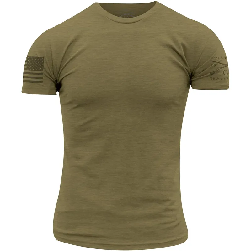 Koopje Grunt Style Ghost Basic T-shirt - Militair Groen S