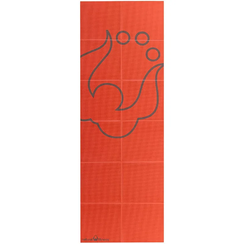 Lifeline USA Natural Fitness Warrior 3mm ROAM Opvouwbare Yoga Mat - Oranje Op = Op