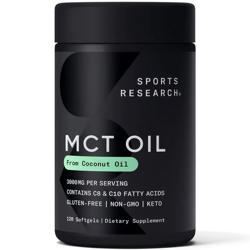 Fabrieksprijs Sports Research MCT-olie uit kokosnoot softgels 120 softgels