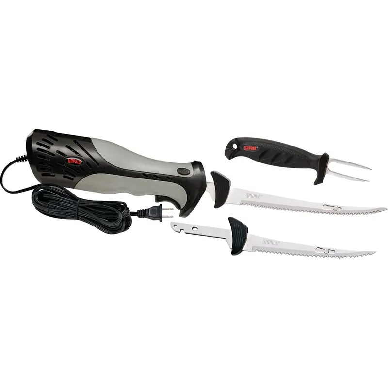 Rapala Heavy Duty Elektrisch Fileermes Combo Pack - Zwart/Grijs Lage Kosten
