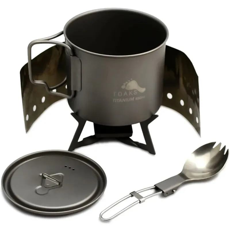 Beste Prijs TOAKS Ultralicht Titanium Vaste Brandstof Kook Systeem CS-01