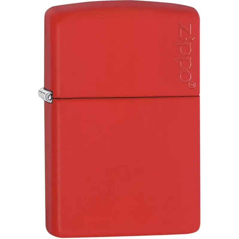 Zippo Logo Matte Zakaansteker - Rood Exclusieve Aanbieding