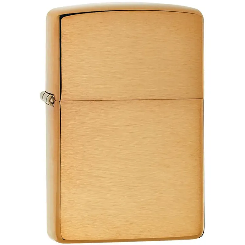 Rechtstreeks Van De Fabrikant Zippo Solid Brass Brush Finish Zakaansteker