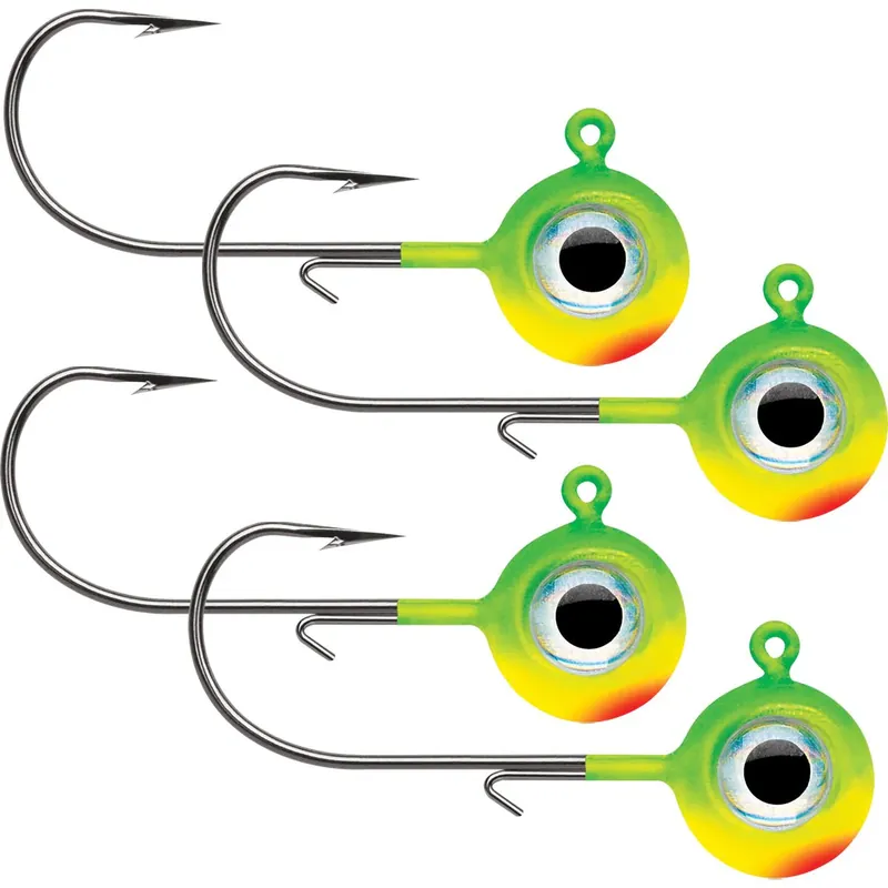 VMC Neon Moon Eye 1/4 Oz. 3D Holografische Jig - 4-Pack - Chartreuse Lime Groen Superprijs