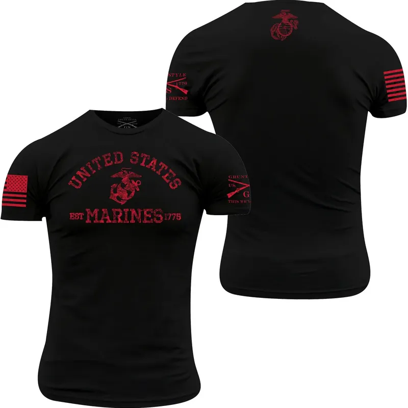 Weekendaanbieding Gruntstijl USMC - Est. T-shirt uit 1775 2XL