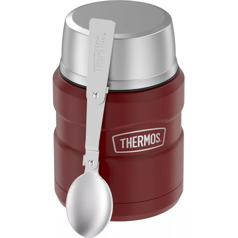 Laatste Versie Thermos 16 oz RVS King vacuüm geïsoleerde RVS voedselcontainer Rood