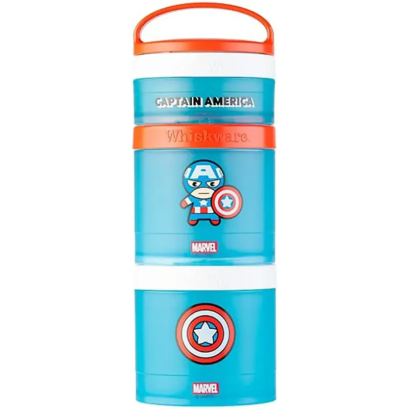 Whiskware Marvel Stapelbare Snack Pack Containers Tekenfilm Captain America Beste Prijs