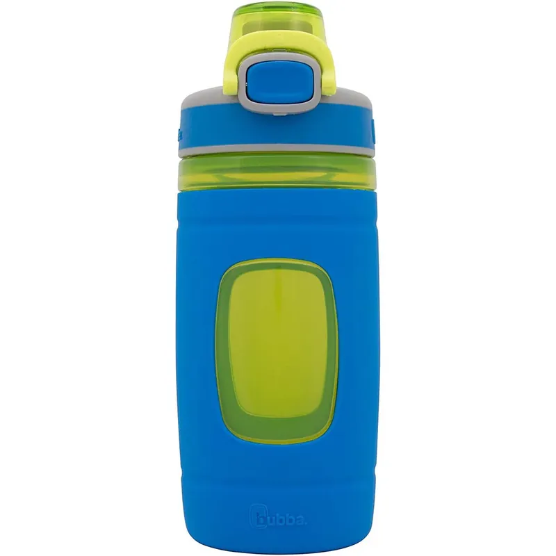 Bubba Kid's 16 oz. Flo Refresh Plastic Waterfles met Siliconen Hoes Kristalijs/Kerstsnoep/Kiwi Seizoensaanbieding