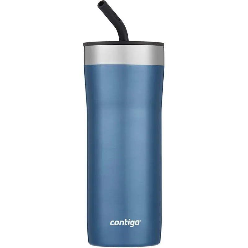 Contigo 24 oz. Streeterville vacuüm geïsoleerde roestvrijstalen beker met rietje Dragon Fruit Speciale Aanbieding