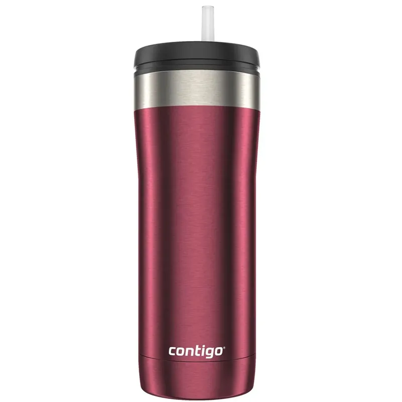 Contigo 24 oz. Uptown Dual-Sip geïsoleerde roestvrijstalen beker Chocolade truffel Speciale Aanbieding