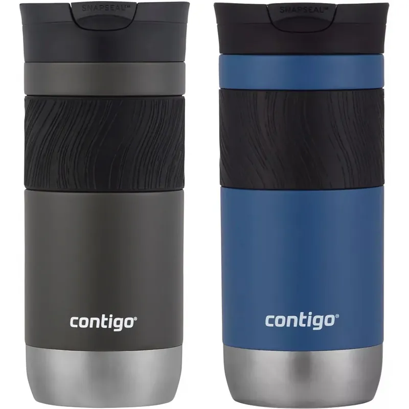 Contigo 16 oz. Byron 2.0 SnapSeal geïsoleerde roestvrijstalen reisbeker 2-pack Sake/Blauwe Maïs Uitverkoop