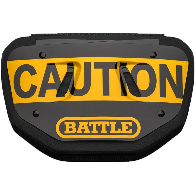 Battle Sports Caution Chrome Beschermende Voetbal Achterplaat Jongeren Laatste Kans