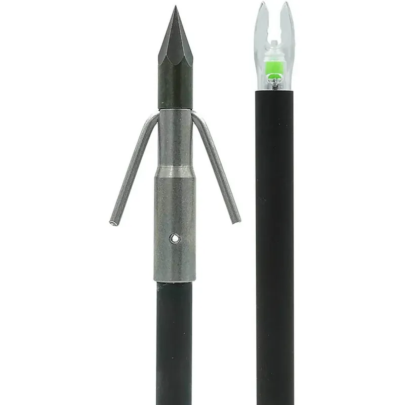 Bestel Nu Muzzy Bowfishing verlichte karperpunt carbon composiet vispijl met groene X-nok