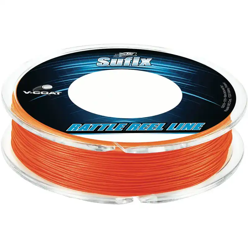 Sufix Rattle Reel V-Coat ijsvislijn, Neon Fire, 50 Yard spoel Exclusieve Aanbieding
