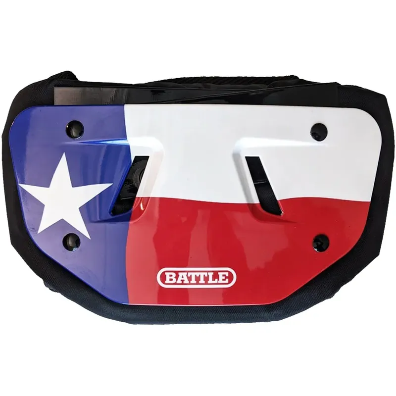 Gecertificeerd Battle Sports Texas Flag Chrome Football Achterplaat - Rood/Wit/Blauw Jongeren