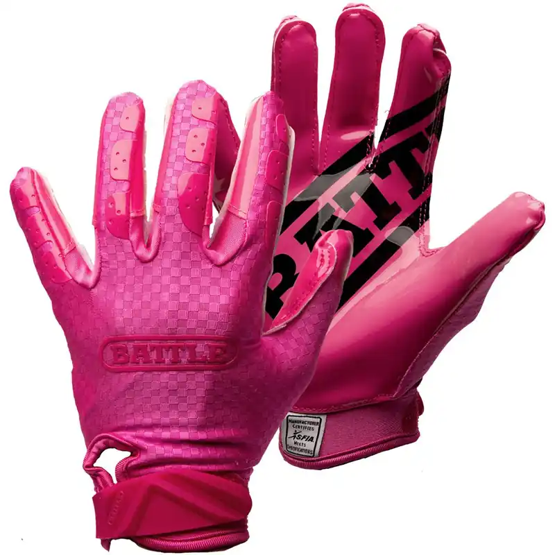 Battle Sports Youth TripleThreat UltraTack Voetbalhandschoenen - Roze S Dagaanbieding