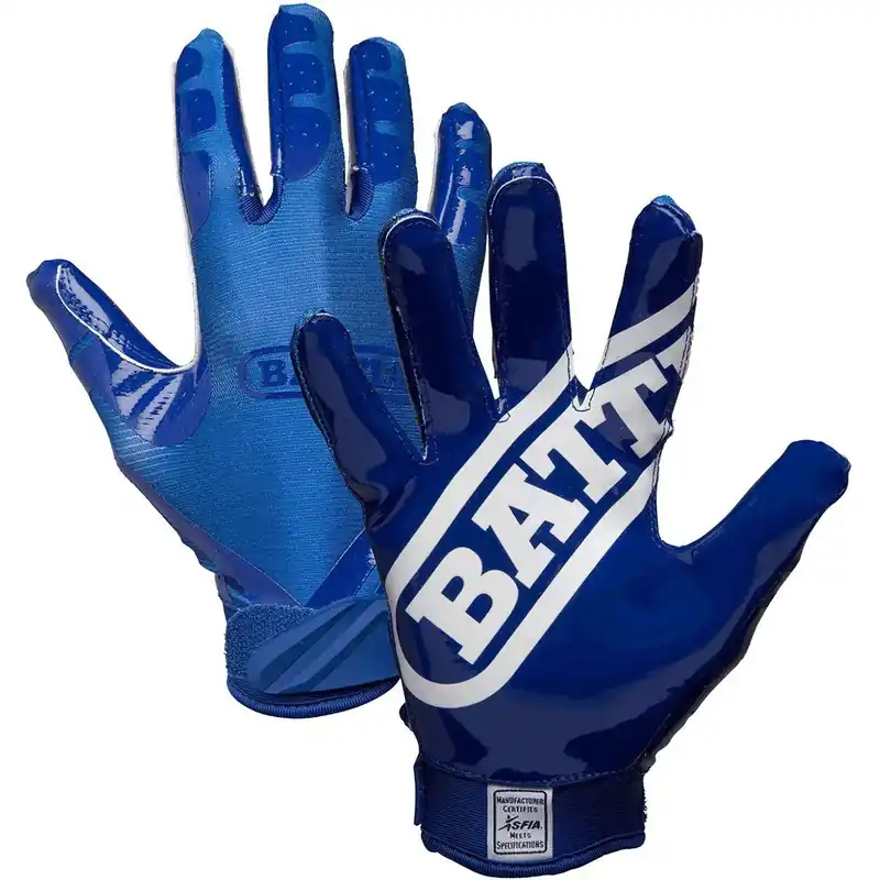 Superprijs Battle Sports Youth DoubleThreat Voetbalhandschoenen - Marineblauw/Marineblauw S